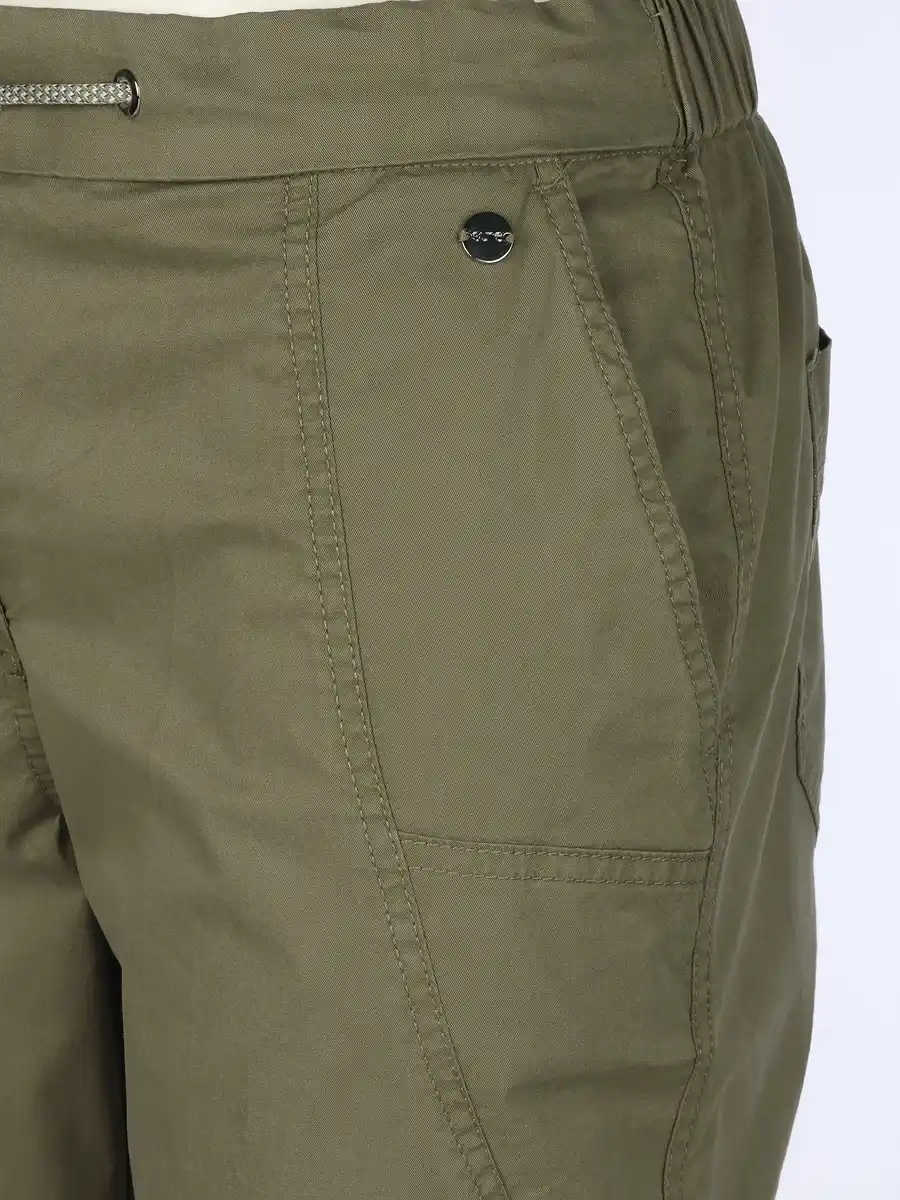 Bild 3 von Damen Chinohose mit elastischem Bund Grün