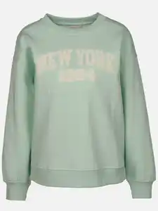 Damen Sweatshirt mit Stickerei Türkis