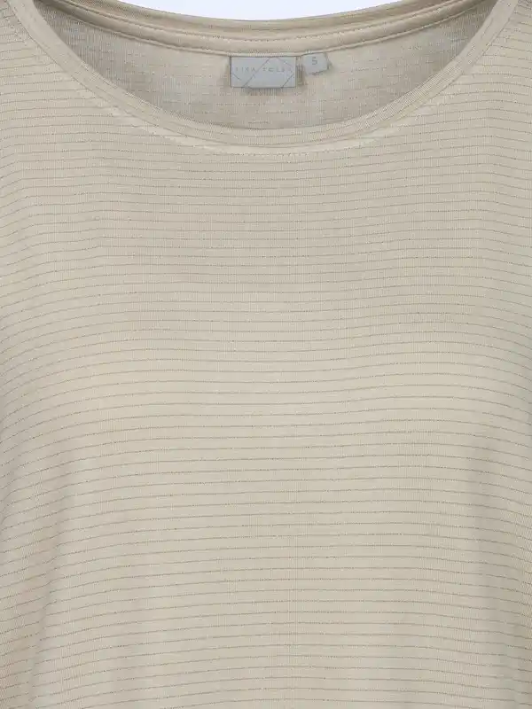Bild 3 von Damen Shirt mit Lurex-Streifen Beige
