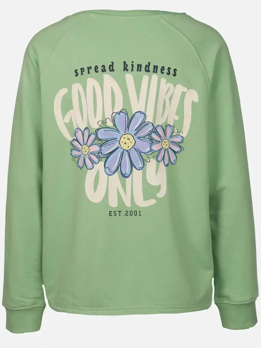 Bild 2 von Damen Sweatshirt mit Backprint Grün