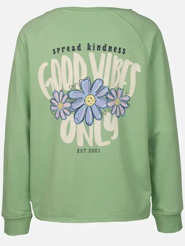 Bild 2 von Damen Sweatshirt mit Backprint Grün