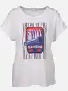 Bild 1 von Damen T-Shirt mit Motiv und Glitzersteinen Weiß