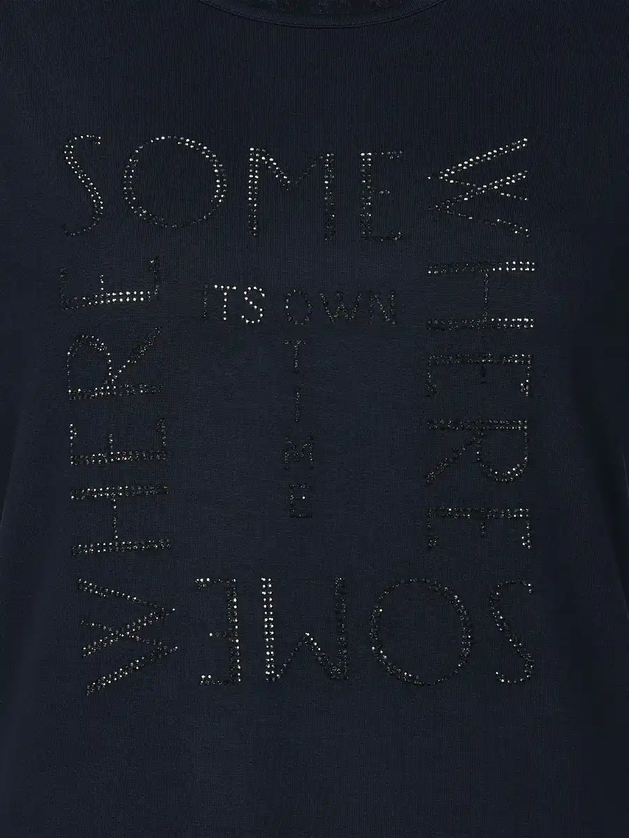 Bild 2 von Damen Shirt mit Strass-Applikation Blau