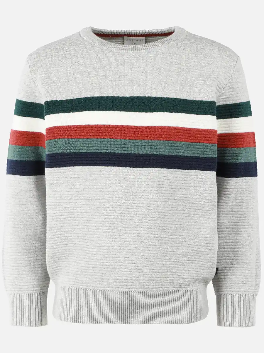 Bild 1 von Jungen Strickpullover mit Streifen Grau