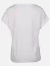 Bild 2 von Damen T-Shirt mit Motivprint und Glitzersteinen Weiß