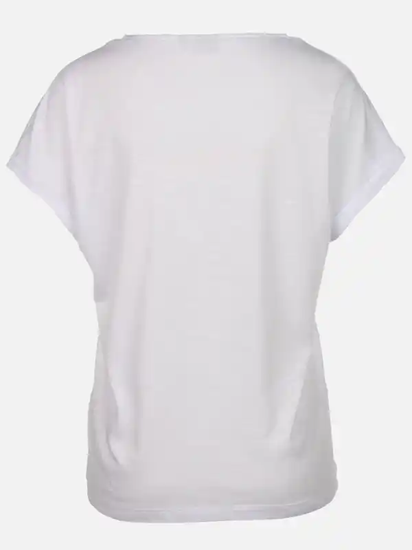 Bild 2 von Damen T-Shirt mit Motivprint und Glitzersteinen Weiß