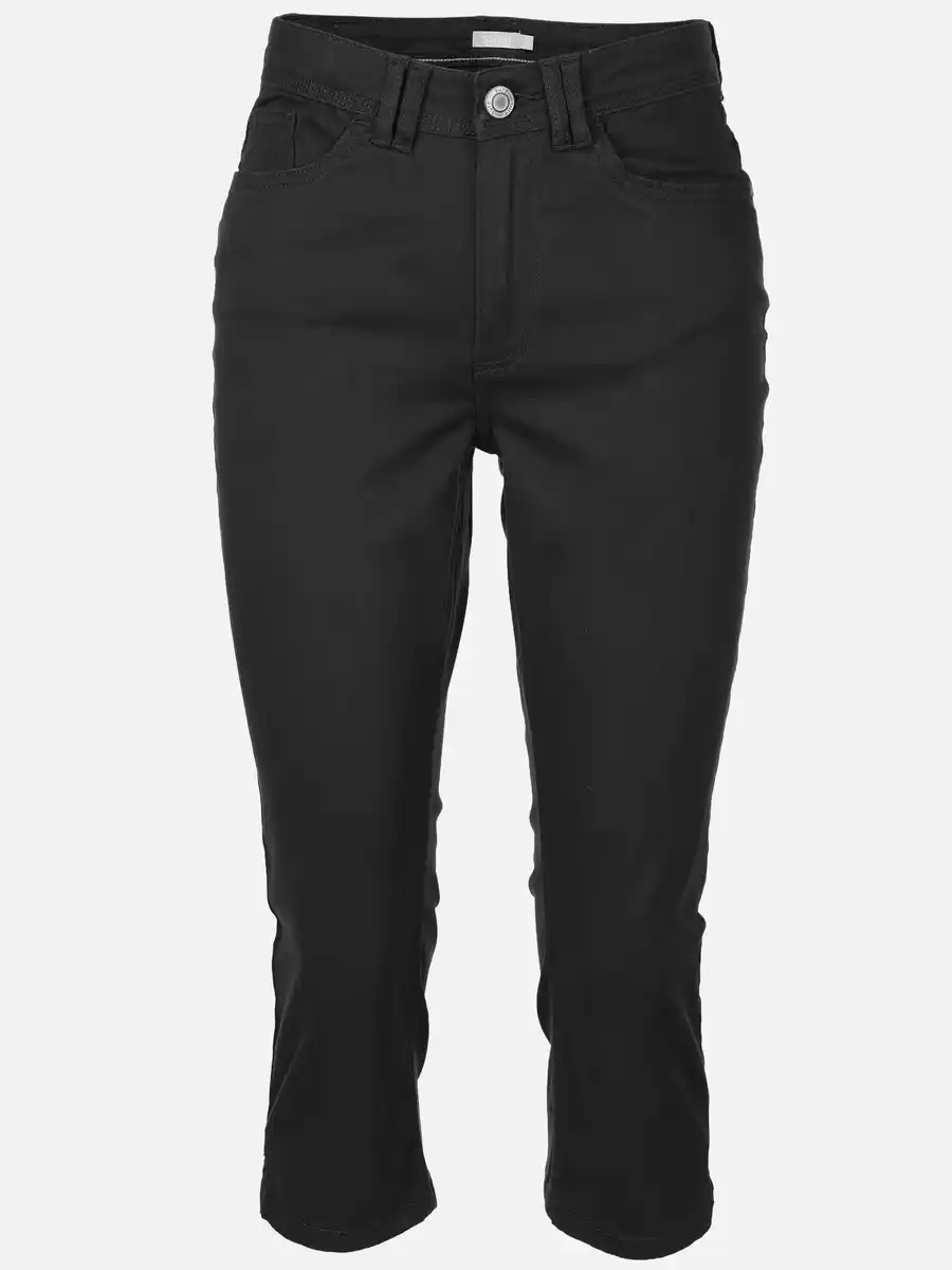 Bild 1 von Damen Capri Hose in Slim Fit Schwarz