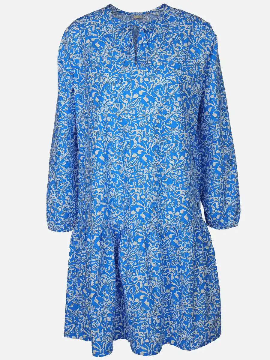 Bild 1 von Damen Volantkleid mit Alloverprint Blau