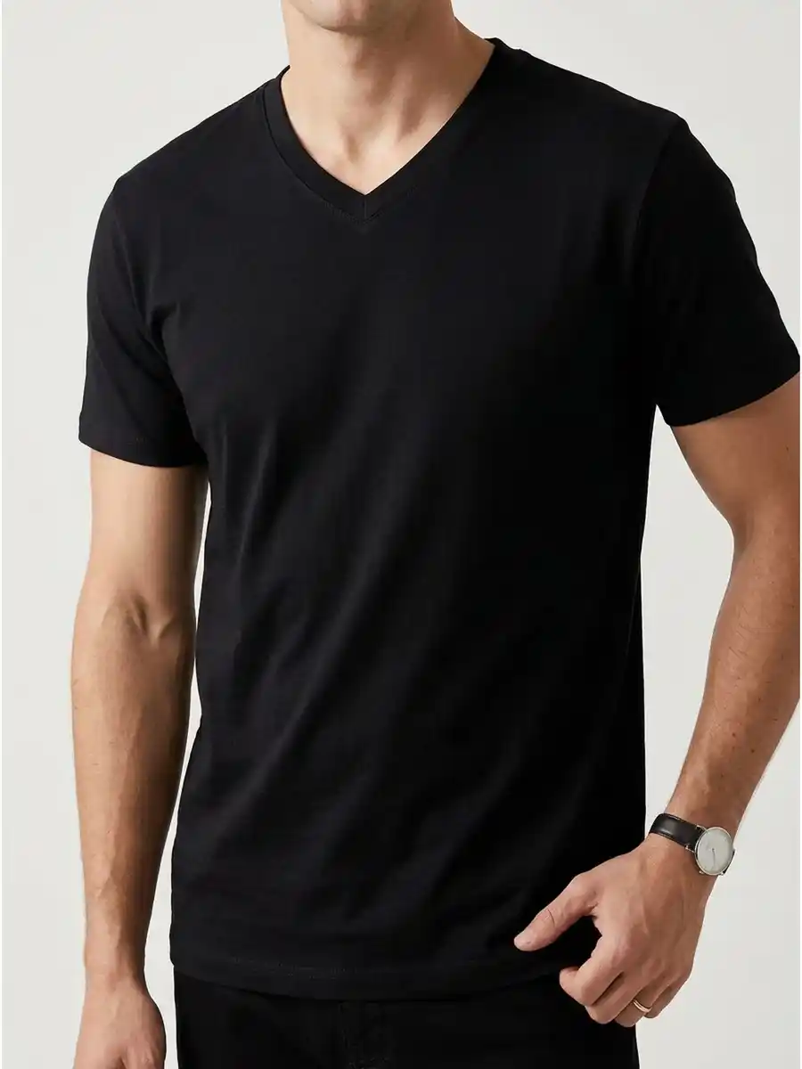 Bild 1 von Herren Basic-Shirt Schwarz