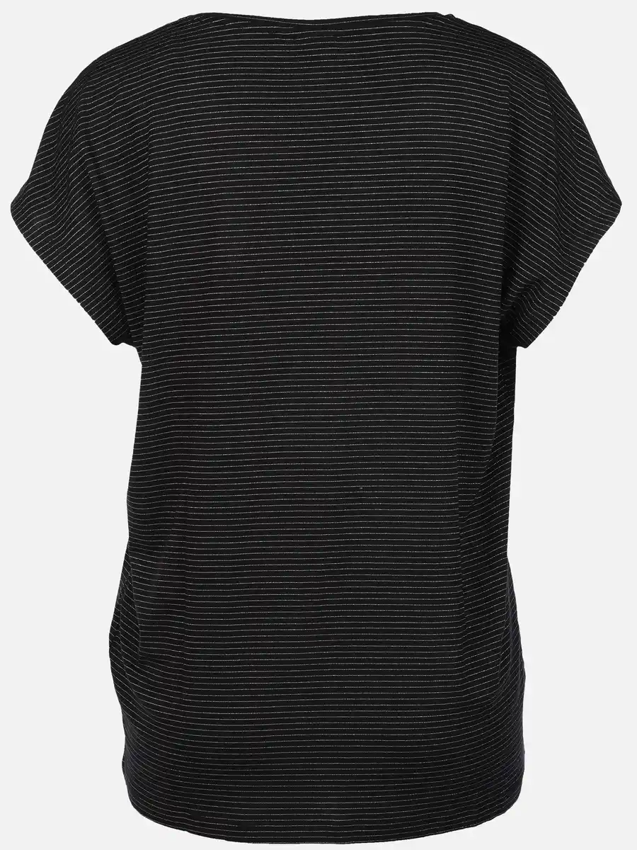 Bild 2 von Damen Shirt mit Lurex-Streifen Schwarz