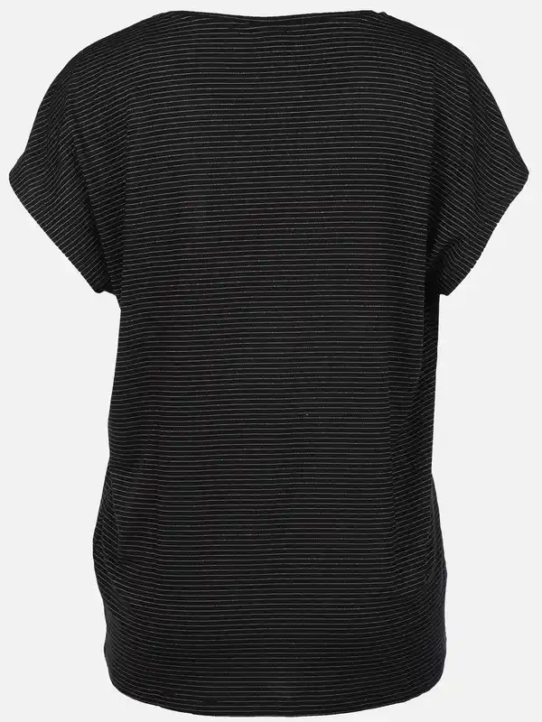 Bild 2 von Damen Shirt mit Lurex-Streifen Schwarz