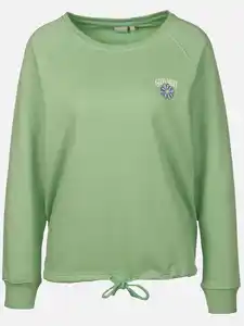 Damen Sweatshirt mit Backprint Grün