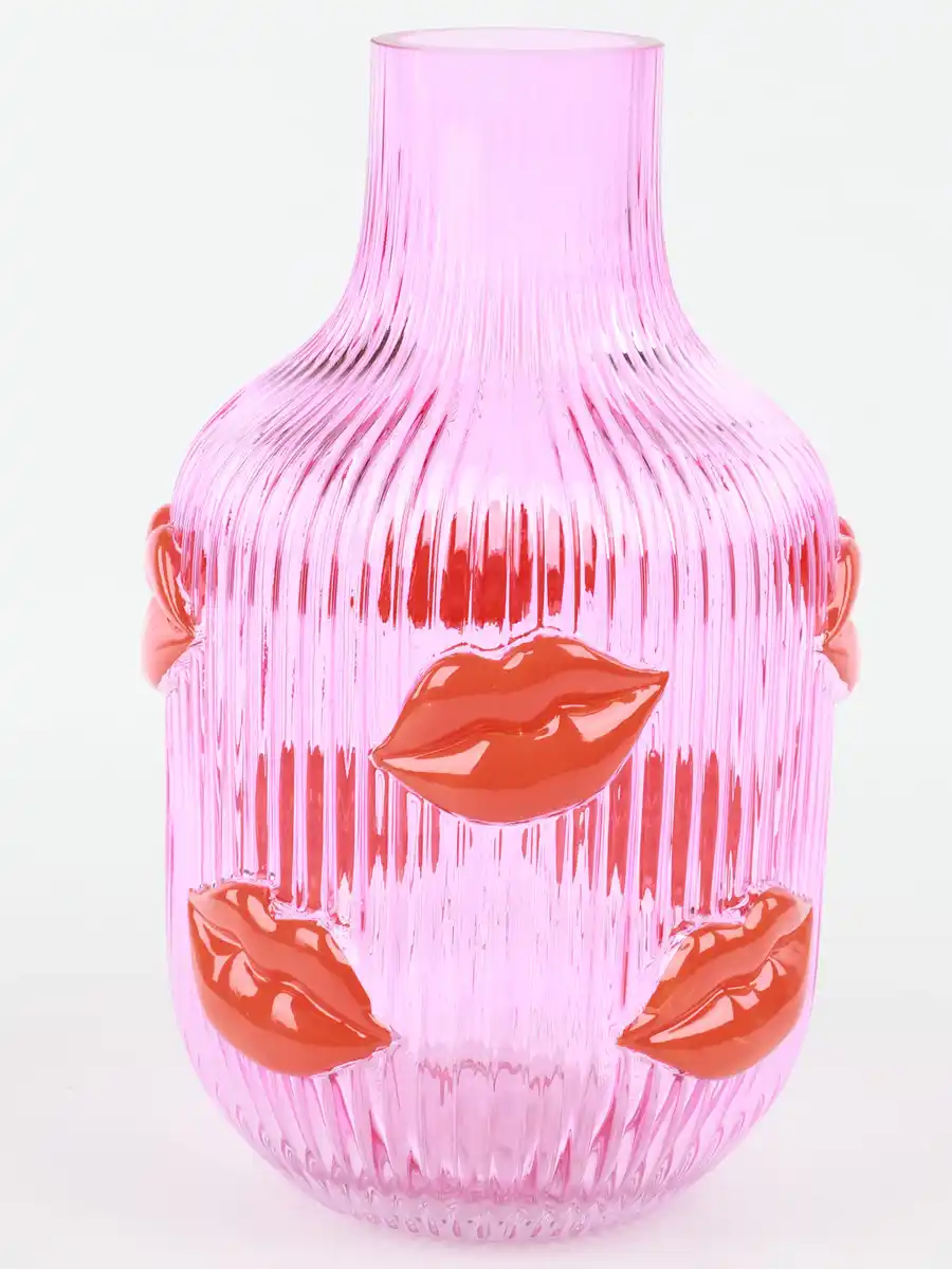 Bild 2 von Vase mit Lippen | Höhe 30 cm Rosa