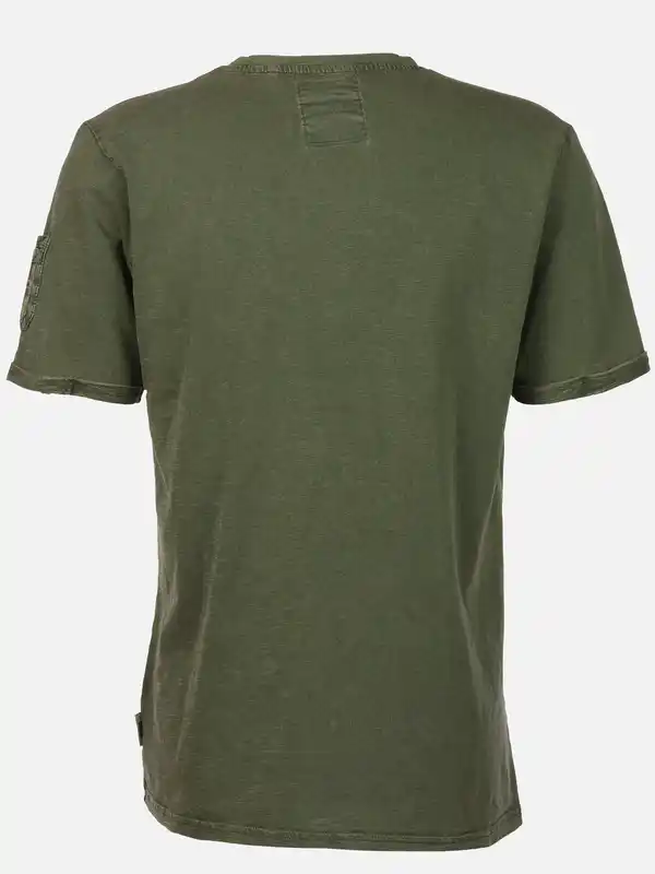 Bild 2 von Herren Shirt mit Frontprint Oliv