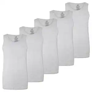 UP2FASHION BASICS Herren Basic Tanktop 5er-Set, Melange, XL