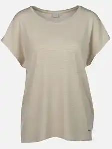 Damen Shirt mit Lurex-Streifen Beige