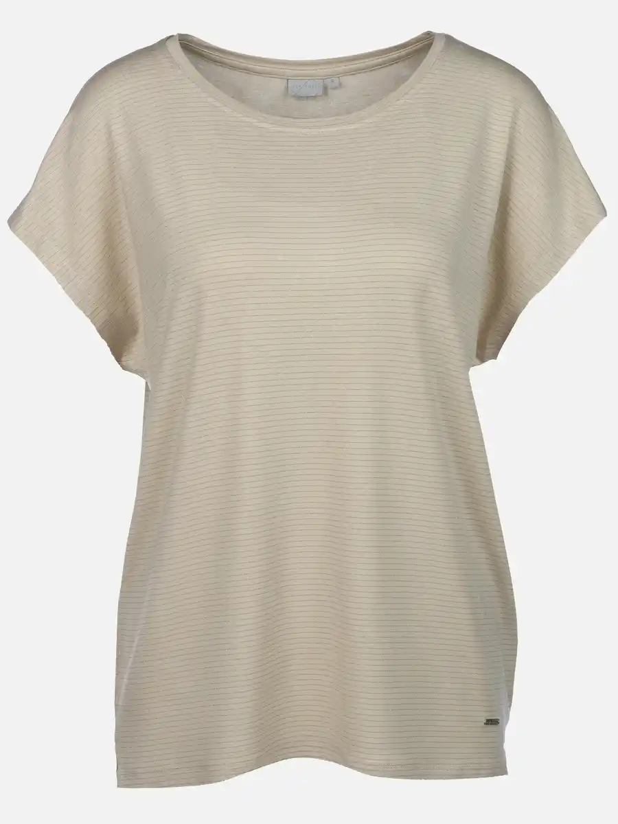 Bild 1 von Damen Shirt mit Lurex-Streifen Beige