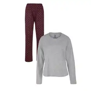 UP2FASHION WOMEN Damen Pyjama, Grau/Gepunktet, S 36/38