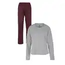 Bild 1 von UP2FASHION WOMEN Damen Pyjama, Grau/Gepunktet, S 36/38