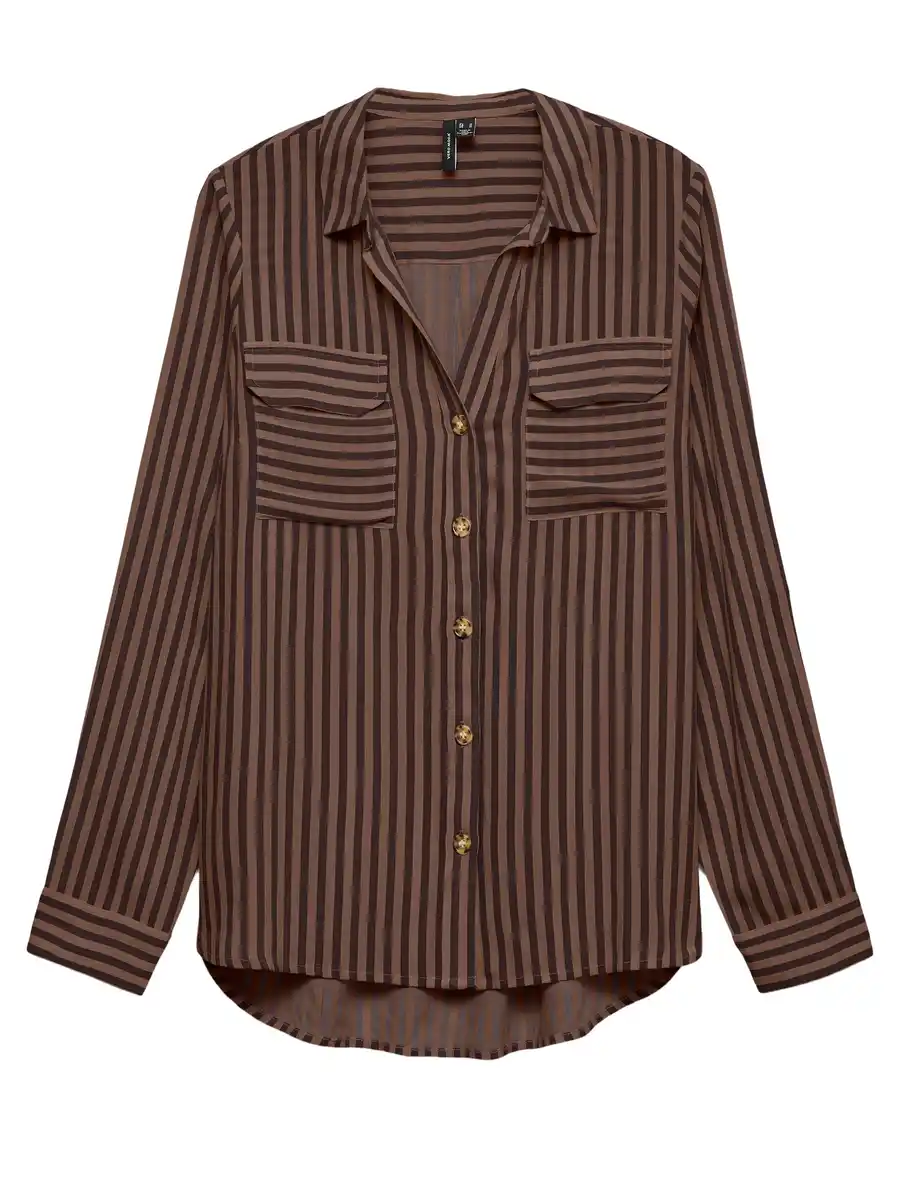 Bild 2 von Vero Moda VMBUMPY L/S SHIRT NEW Bluse Braun