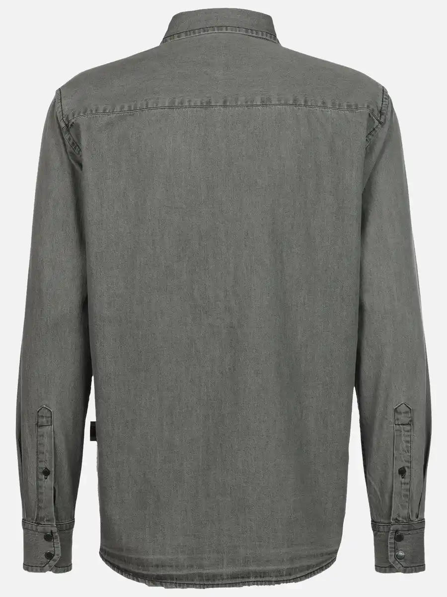Bild 2 von Herren Jeanshemd mit Brusttaschen Grau