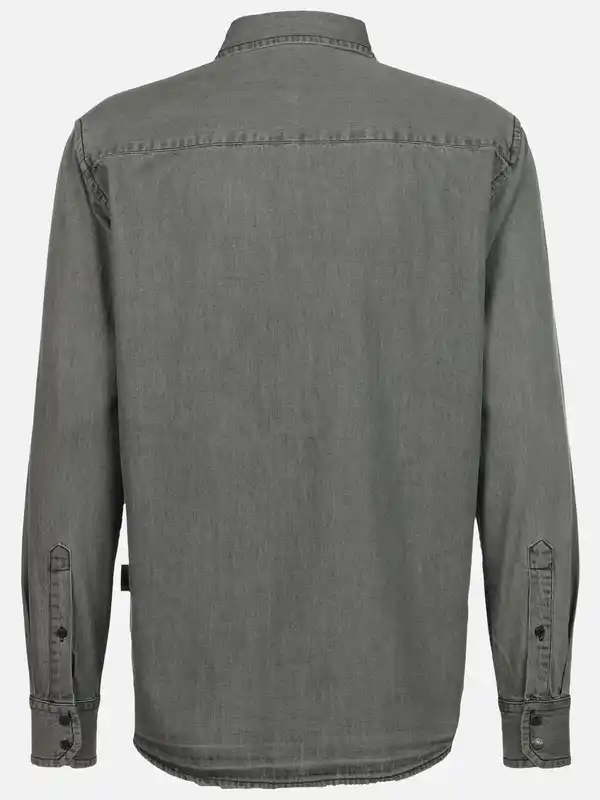 Bild 2 von Herren Jeanshemd mit Brusttaschen Grau