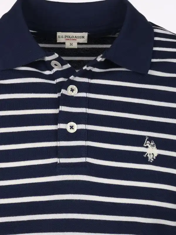 Bild 3 von Herren Poloshirt mit Streifen Blau