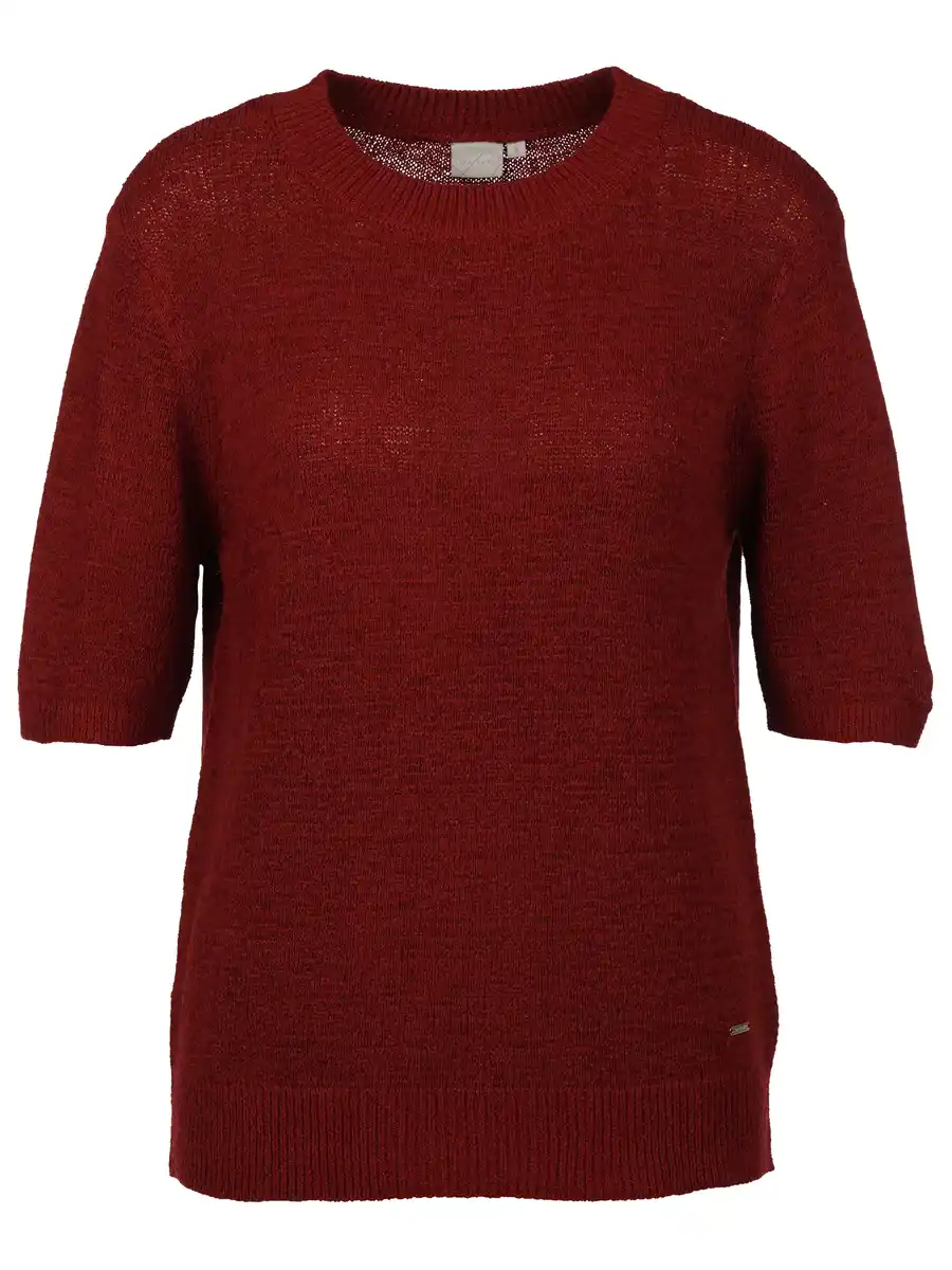 Bild 1 von Damen Strickpullover mit kurzem Arm Rot