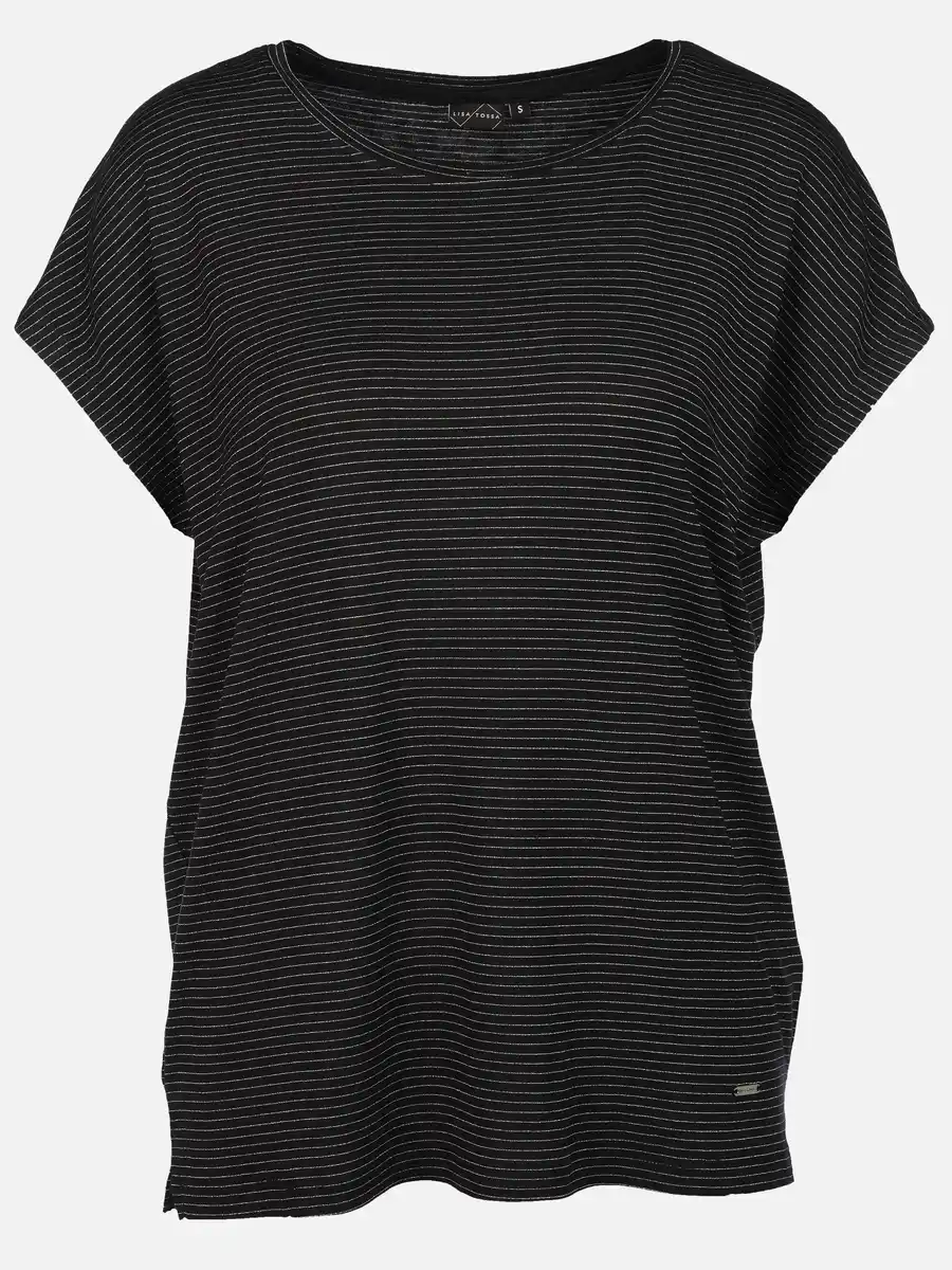 Bild 1 von Damen Shirt mit Lurex-Streifen Schwarz