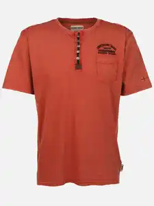 Herren Henleyshirt mit Print Braun