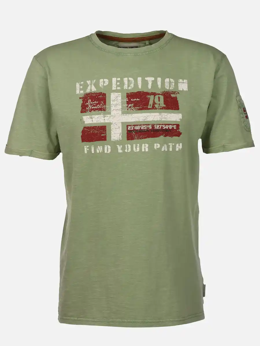 Bild 1 von Herren Shirt mit Frontprint Grün