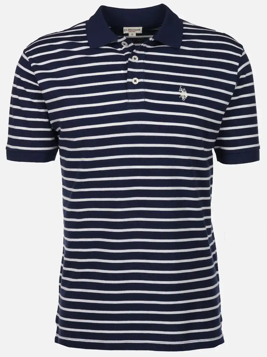 Bild 1 von Herren Poloshirt mit Streifen Blau