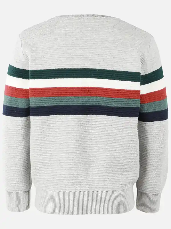Bild 2 von Jungen Strickpullover mit Streifen Grau