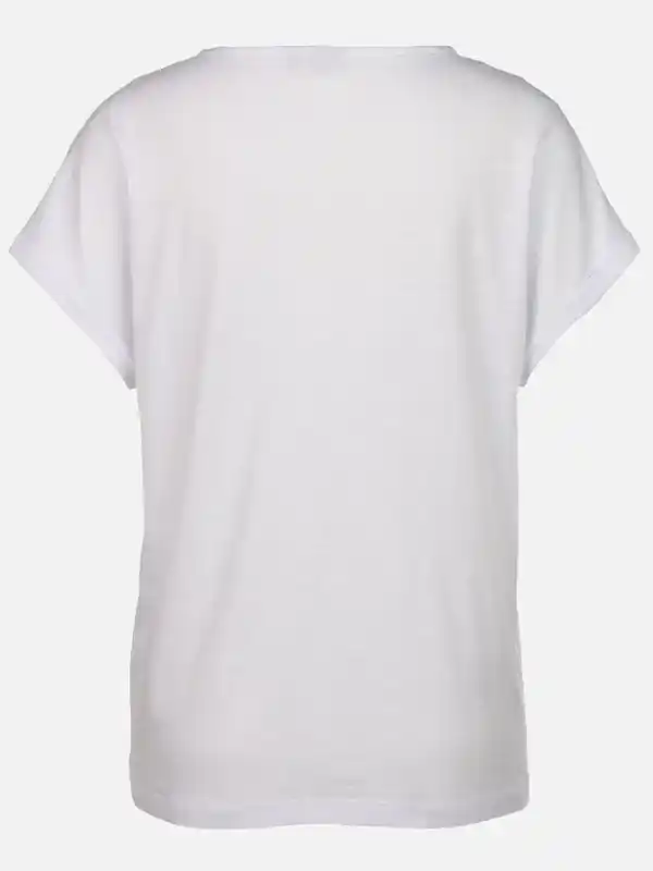 Bild 2 von Damen T-Shirt mit Motiv und Glitzersteinen Weiß