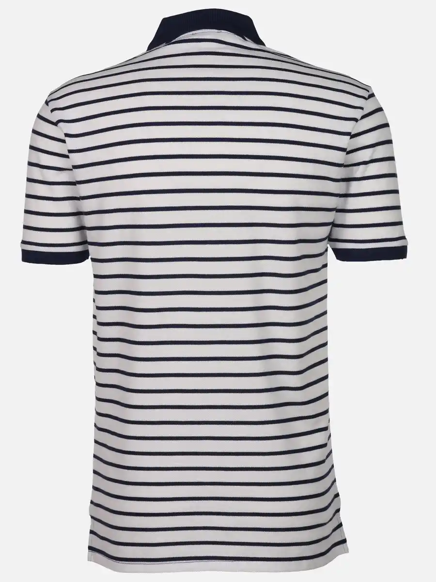 Bild 2 von Herren Poloshirt mit Streifen Weiß