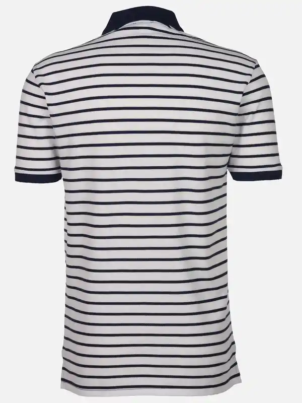 Bild 2 von Herren Poloshirt mit Streifen Weiß