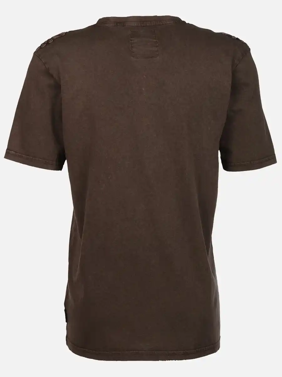 Bild 2 von Herren Henleyshirt mit Print Braun