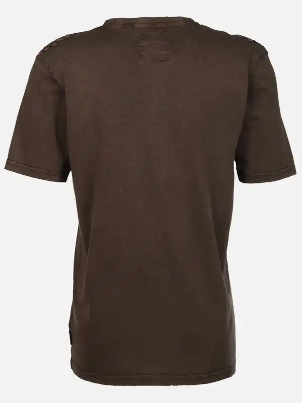 Bild 2 von Herren Henleyshirt mit Print Braun