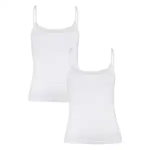 UP2FASHION WOMEN Damen Unterhemd, Weiß, Ärmellos, XS 32/34