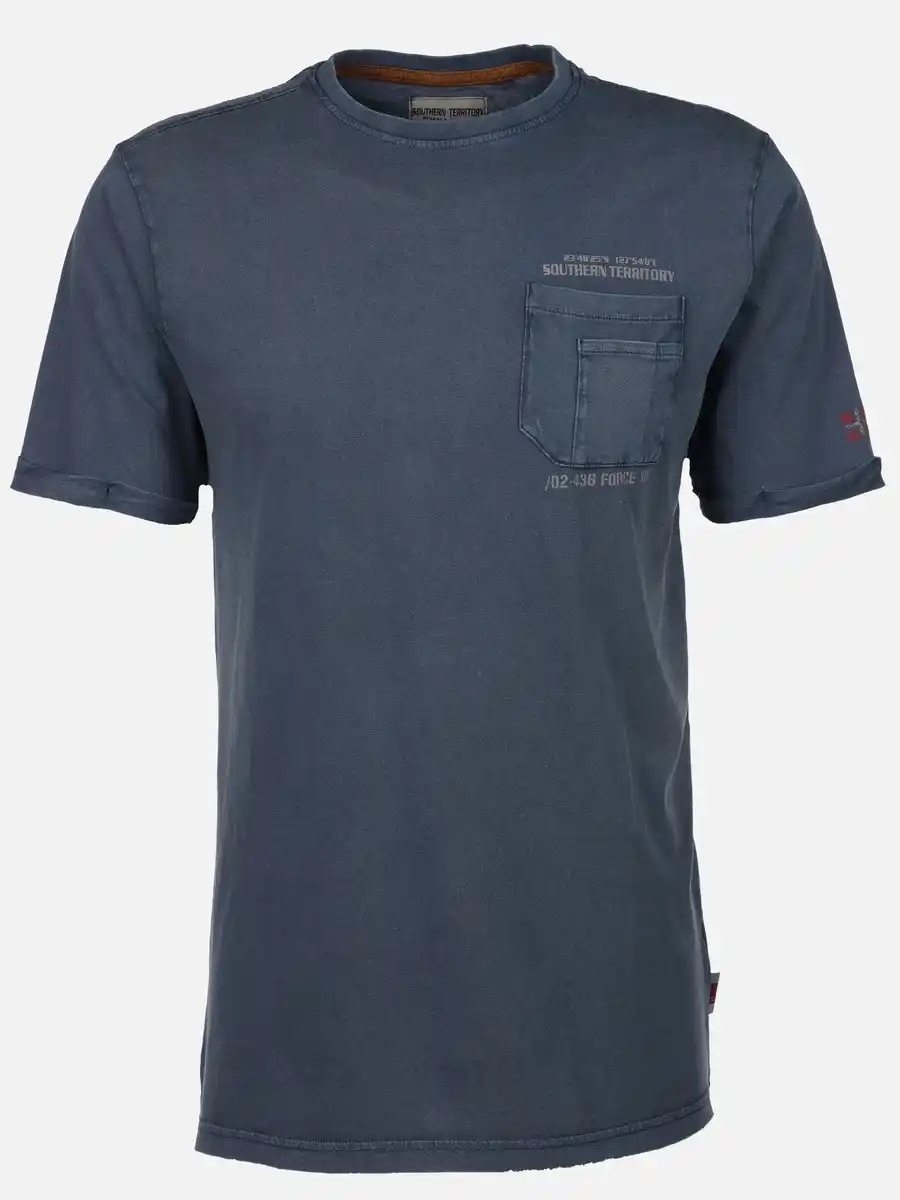 Bild 1 von Herren Shirt mit Brusttasche Blau