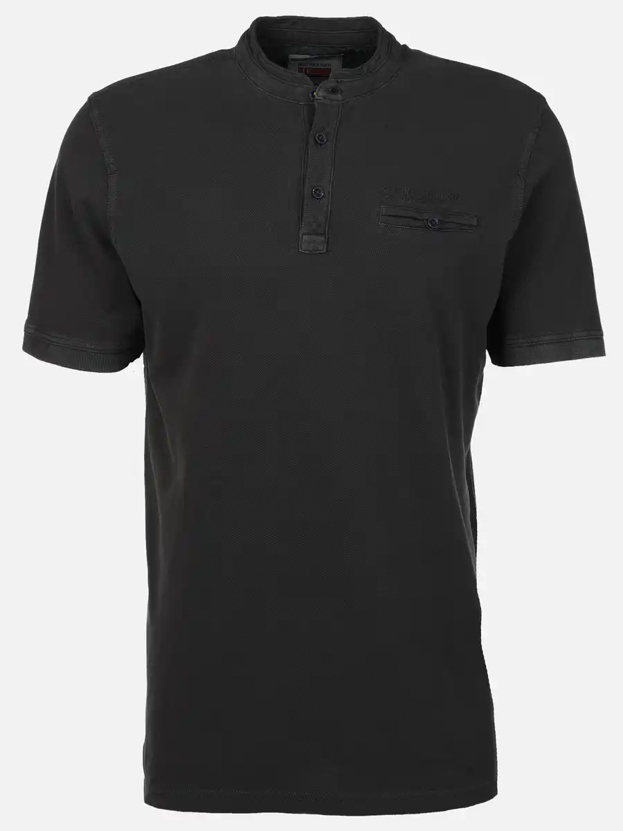 Bild 1 von Herren Henleyshirt mit Stickerei Blau