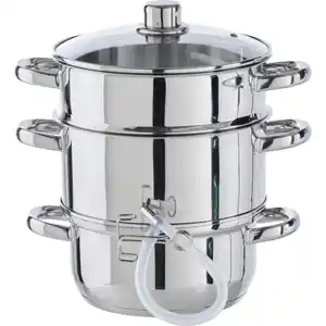 Dampfentsafter-Set 3-teilig 6 Liter aus massivem Edelstahl