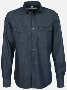 Herren Jeanshemd mit Brusttaschen Blau