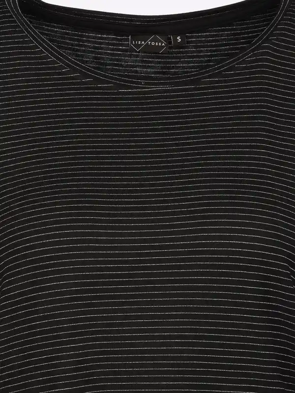 Bild 3 von Damen Shirt mit Lurex-Streifen Schwarz
