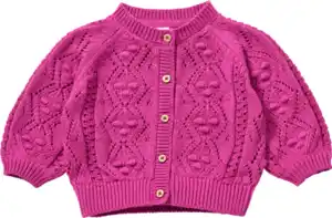 ALANA Strickjacke mit Ajour-Struktur, beere, Gr. 68