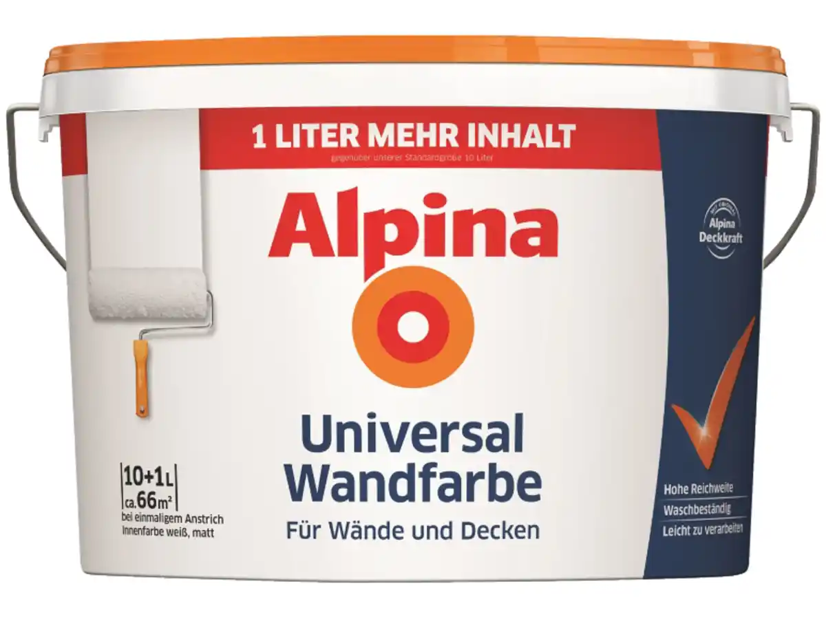 Bild 1 von ALPINA Universal-Wandfarbe,  11 l