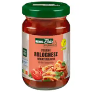REWE Bio pflanzlich Tomatensauce Vegane Bolognese