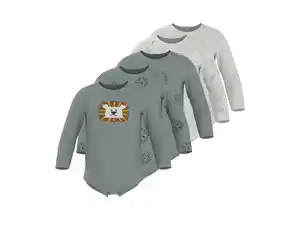 LUPILU® Baby Langarm-Bodys, 5 Stück