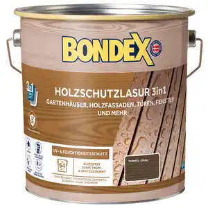 Bondex Holzschutzlasur 3in1 4 L dunkelgrau