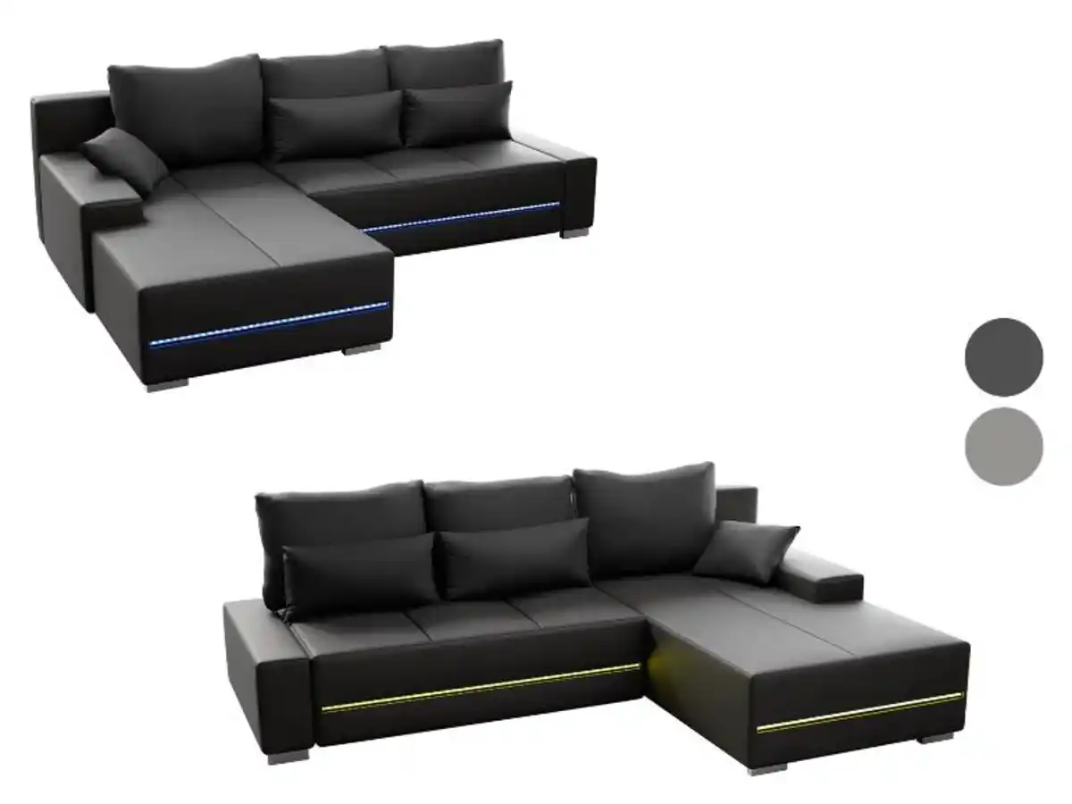 Bild 3 von JUSKYS Sofa »Davos«, mit Ottomane und LED-Licht